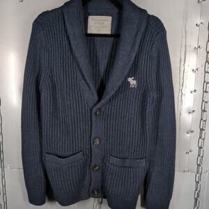 Abercrombie Fitch Academia Vintage Knit Shawl Collar Sweater Cardigan Women's XS